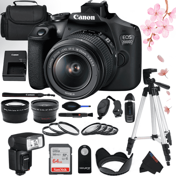 EOS 2000D (Rebel T7) EF-S 18-55mm f/3.5-5.6 Lens DSLR Camera, Black Holiday Deal