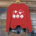 thumbnail image 4 of AuroraX Red Women's Sweatshirt,Long Sleeve Gnome Graphics Crewneck Loose Fit Pullover Valentines Holiday Cotton Tunic Sweatshirt Birthday Gifts for Women, 4 of 6