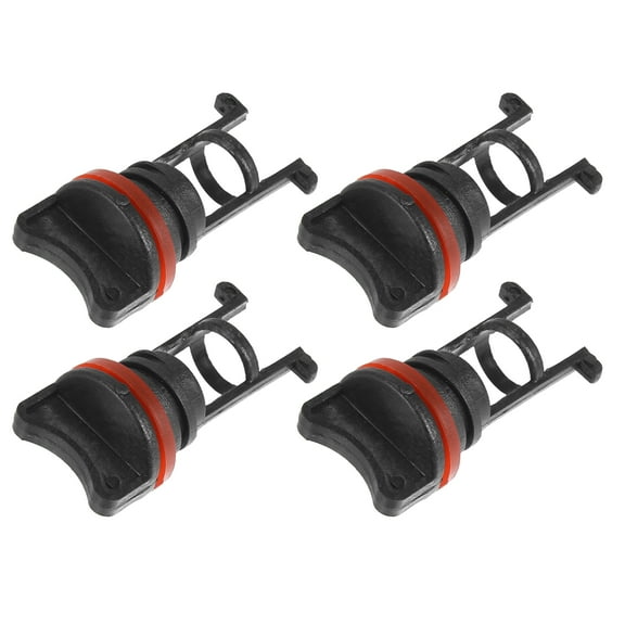 4 Pcs Kayak Drain Plug Nylon Thread Drain Stopper for Kayak Boat Canoe Dinghy Black