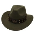 thumbnail image 3 of Western Cowboy Style Hat Jazz Bowler Hat With Decoration Ethnic Style Hat Party Hats for Adults Cowboy Party Hats Bulk Western Wear for Men Hats Cowboys Hat 7 5/8 Mens Outback Hats with Brims Big, 3 of 3