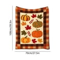 thumbnail image 2 of Thanksgiving Fall Flannel Throw Blanket Beige, 27.5x39.4inSoft Plush Cover with Autumn Patterns, Warm Lightweight Quilt for Sofa Bed Camping Home Indoor Festival Daily Use, 2 of 2