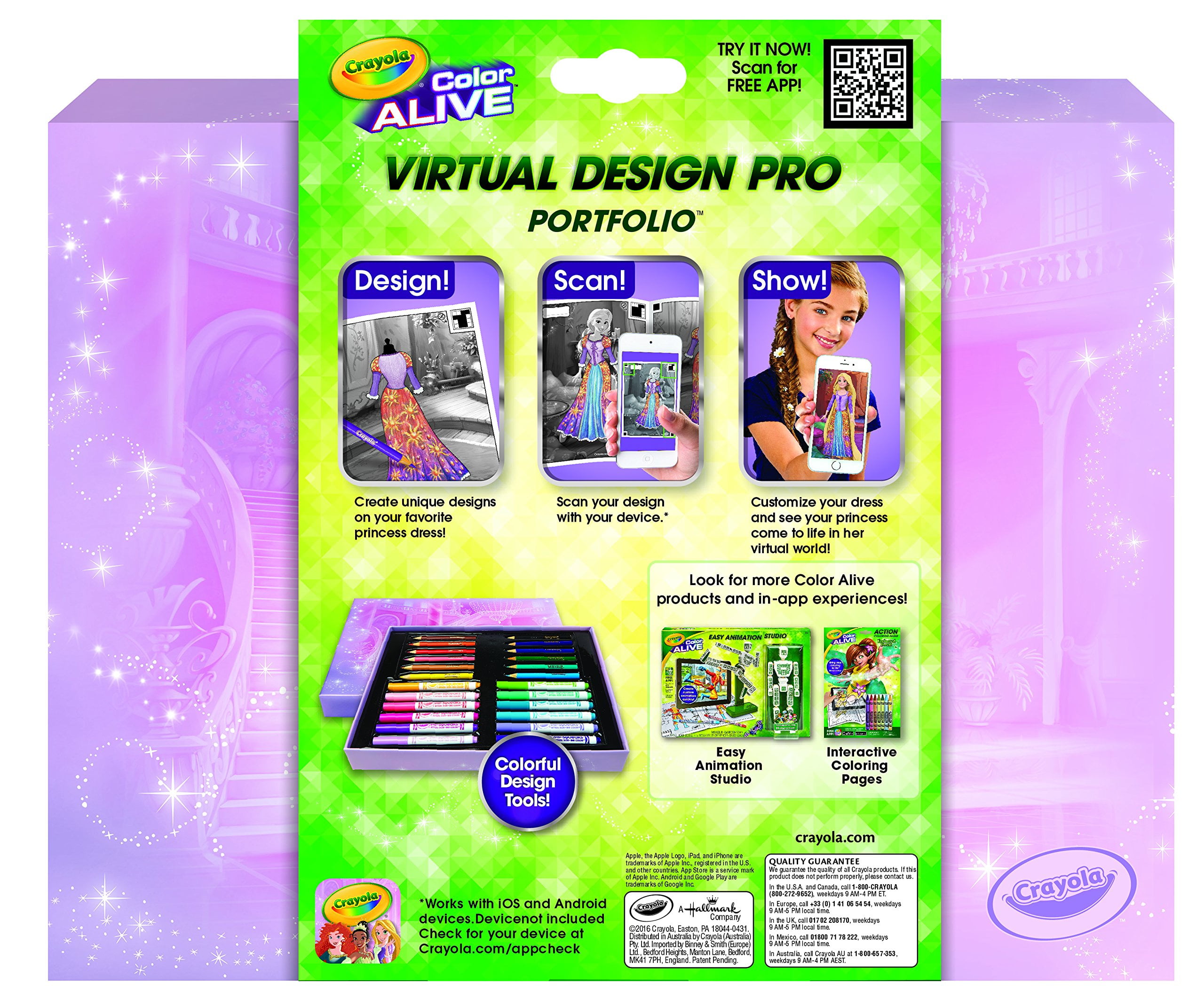crayola color alive disney princess virtual design pro portfolio