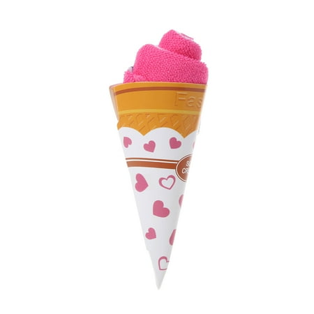 

Portable Cup Shaped Ice Cream Towel Double Color Soft Gift Cute Children Kids