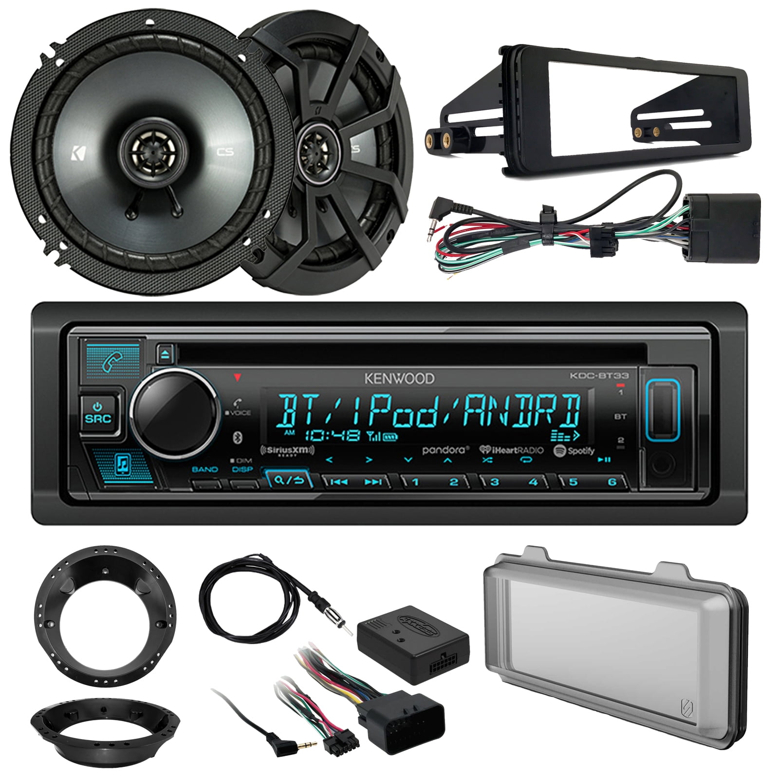 Pioneer Bluetooth CD USB Radio Harley 98-13 Metra Radio Kit 6.5/" Speaker Set