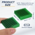 thumbnail image 2 of Uxcell Heatsink Aluminum Heat Sink with Thermal Sticker for Raspberry Pi and Other Electronics 40x40x11mm 6 Green, 2 of 6