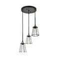 thumbnail image 5 of Modern Home Decorative Bright Ceiling Auspice 3 Light Brass and Black Pendant, 5 of 7