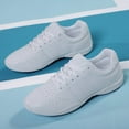 thumbnail image 5 of GlideMoves Cheer Shoes Girls White Jump Tumbling Women Exercise Aerobic Fitness Dance Training Youth School Student Team Athletic Competition SG02 Little Kid Size 12.5, 5 of 7