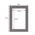 thumbnail image 2 of Charcoal Acid Free 22x28 Picture Frame Mats with White Core Bevel Cut for 20x24 Pictures - Fits, 2 of 3
