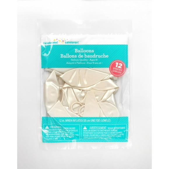 12Pcs Balloons Pearl White, 12CT x 12in Helium Latex Balloon