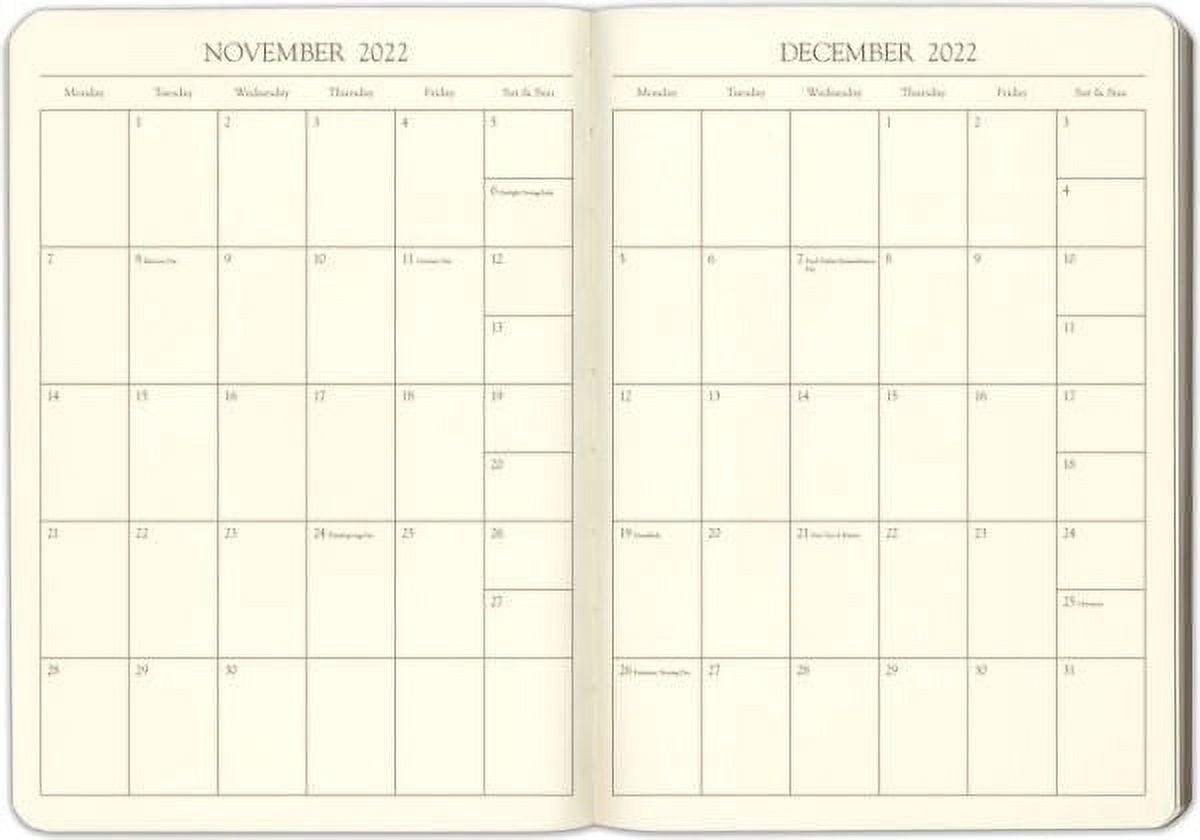 Gallery Leather 2022 Super Sonic Cambridge Weekly Desk Planner, 8"x5.5"