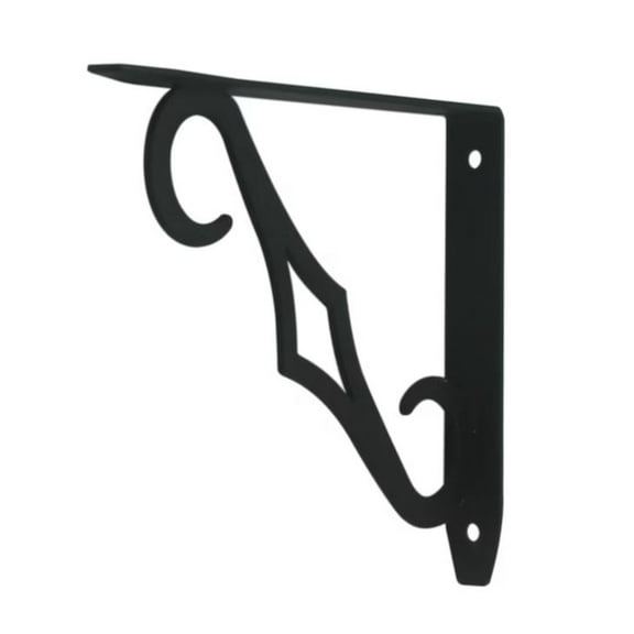Style Selections 6.54-Inches L x 0.79-Inches W x 5.39-Inches D Black Shelf bracket