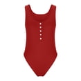 thumbnail image 5 of Lindreshi One Piece Swimsuits for Women Women's Summer Clothes Sleeveless Round Neck Slimming Belly Covering Rib Sleeveless Vest Buttoned Swimsuit, 5 of 8