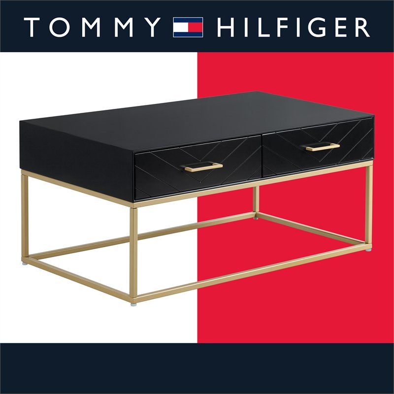 Tommy Hilfiger Ellias Coffee Table Black and Gold