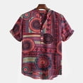 thumbnail image 2 of Birdeem Chemises pour Hommes Chemise Décontractée à Manches Courtes Imprimée Col Rabattu, 2 of 12