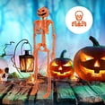 thumbnail image 2 of Miangastore Halloween Pumpkin Head Skeleton Pendant Simulated Pumpkin Skeleton Model, 2 of 9
