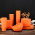 thumbnail image 5 of Mainstays 30-Piece Plastic Etched Pumpkin Dinnerware Set, Orange, 5 of 6