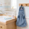 thumbnail image 4 of Kitchen Hand Towels Coral Fleece Solid Color With Piglet Design 38 cm x 28 cm Hanging Rope Edge, 4 of 6
