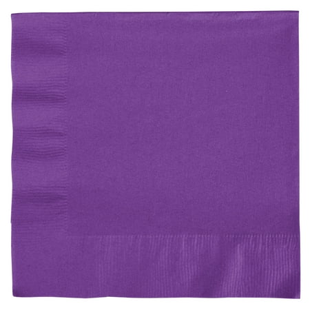 Creative Converting 318929 Amethyst Purple 2-Ply 1/4 Fold Luncheon Napkin - 600/Case