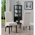 thumbnail image 3 of WyndenHall  Franklin Transitional Deluxe Parson Dining Chair (Set of 2) - 17.7"w x 19.7"d x 40.2"h Dining Chairs Tanners Brown Faux Leather,Foam, 3 of 7