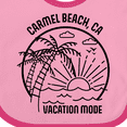 thumbnail image 4 of Inktastic Summer Vacation Mode Carmel Beach California Boys or Girls Baby Bib, 4 of 4
