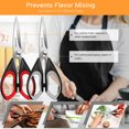 thumbnail image 6 of Astercook 2 Pcs Kitchen Scissors, Heavy Duty  Shears with Serrated Blade, Ergonomic Handle Food Scissor for Poultry, Herbs, Vegetables Dishwasher Safe, 6 of 8