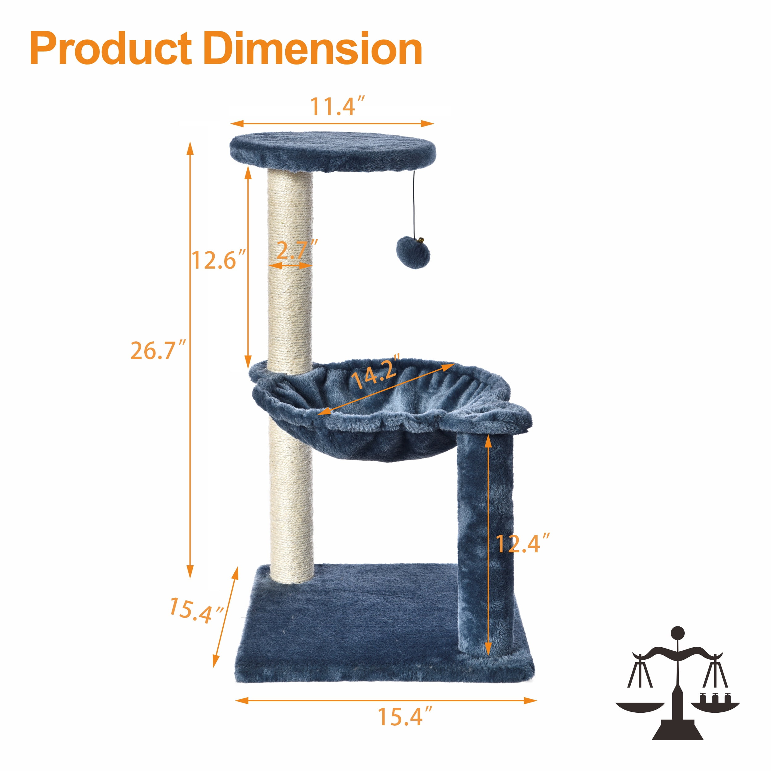 Cat scratcher with hammock hot sale