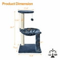thumbnail image 5 of Vibrant Life 3-Level Cat Tower with Hammock, Blue, 26.7", 5 of 9