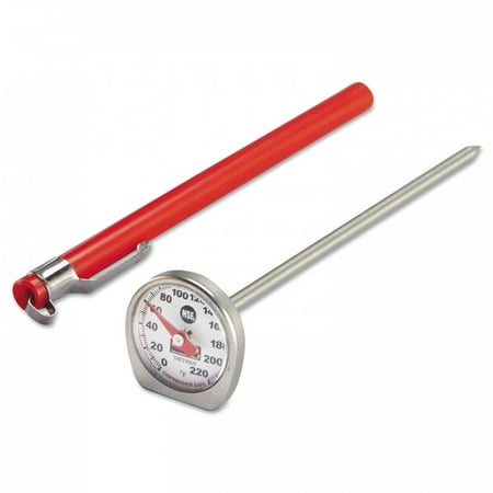 

Rubbermaid Dishwasher-Safe Industrial-Grade Analog Pocket Thermometer 0°F to 220°F