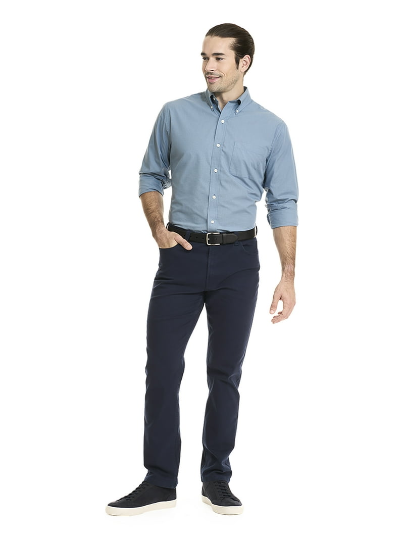 Arrow Men's Classic Comfortable Long Sleeve Button Down Dress Shirt -  Walmart.com