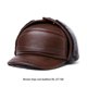 thumbnail image 2 of Jumpingount Gorros de invierno de cuero de mediana edad forro polar cálido orejeras sombrero estilo Vintage sombrero térmico caminar al aire libre Sombreros Marrón XL{57-58} Jumpingount  AP013136-02, 2 of 6