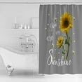 thumbnail image 2 of Sunflower with Bees Shower Curtain My Sunshine Grey Shower Curtains for Bathroom Curtain Sets with Hooks Waterproof Fabric Bath Curtain Extra Long 72" x 84", 2 of 6