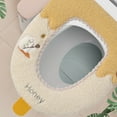 thumbnail image 6 of YgkuHd Toilet Seat Cushion, Fall And Winter Toilet Seat Thickened Household Warm Sitting Toilet Cover Furry Toilet Seat Cushion Washable D Shapetoilet Seat Cushion (Yellow), 6 of 6