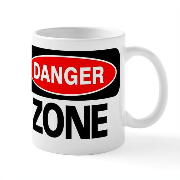 CafePress - Danger Zone Mug - 11 oz Ceramic Mug - Novelty Coffee Tea Cup