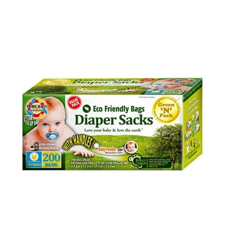 Eco-Friendly 1106764 Disposable Diaper Scented Bags, Pack of