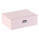 thumbnail image 2 of Joyero de cuero con cerradura | Organizador de 2 capas para guardar pendientes, pulseras, anillos y collares | Organizador de joyas de viaje para mujeres y niñas, 2 of 4