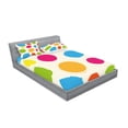 thumbnail image 2 of Abstract Fitted Sheet & Pillow Sham Set, Colorful Dots Circular Disc Shaped Round Forms Graphic Print, Decorative Printed 6 Piece Bedding Decor Set, Queen, Multicolor, by Ambesonne, 2 of 3