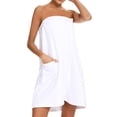 thumbnail image 1 of Toalla de baño para mujer, toalla de baño para ducha de Spa, albornoces de microfibra suave, envoltura con turbante para el pelo Vhermosa, 1 of 5