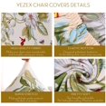 thumbnail image 2 of Chair Covers for Dining Room Set of 4,Printed Chair Covers Washable&Stretchable, Kitchen Chair Slipcovers Protector for Dining Room, Hotel, Ceremony (Beige+Flowers), 2 of 5