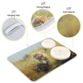 thumbnail image 4 of Cat in Grass Flowers Dish Drying Mat Dish Drainer Rack Mats Water Absorbent Non-Slip Easy Clean Heat Resistant for Kitchen Counter, 4 of 8