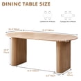 thumbnail image 6 of 70.8" Oval Dining Table for 4-6 People, Modern Farmhouse Kitchen Table | Rustic Wood Grain | Breakfast Dinner Wood Dining Table for Gathering, Kitchen, Dining Living Room, Natural, 6 of 9