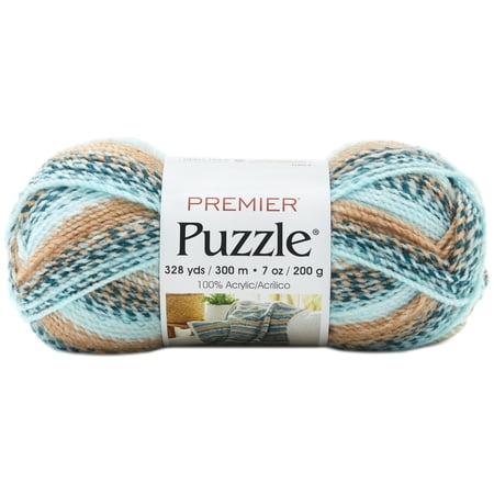 Premier Yarns Puzzle Yarn, Bulky Weight Acrylic Multi-Color Yarn, 7oz/200g