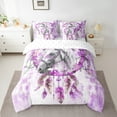 thumbnail image 2 of 7-Piece Horse Print Bedding Full Size Tribal Dream Catcher Comforter Set,Animal Wildlife Bedding Comforter Sets Pink Oil Painting Bed in a Bag,Modern Ombre Bedding, 2 of 6