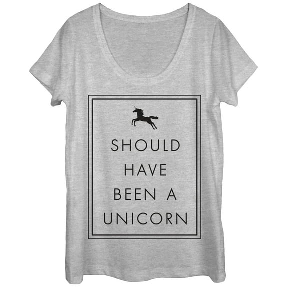 Women's Lost Gods Should Have Been a Unicorn Scoop Neck Athletic Heather Large