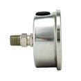thumbnail image 2 of CARBO Instruments 1-1/2" Pressure Gauge, Stainless Steel Case, Chrome Plated Brass Connection, Lqiuid Filled, Compound Vacuum -30 Hg - 0 - 30 psi BACK Mount 1/8" NPT, 2 of 3