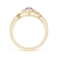 thumbnail image 2 of ANGARA Natural Criss-Cross Marquise Amethyst Solitaire Ring with Diamonds in 14K Yellow Gold for Women (Size-8x4mm) | February Birthstone, Anniversary, Jewelry Gift for Women | Natural Amethyst Ring, 2 of 9