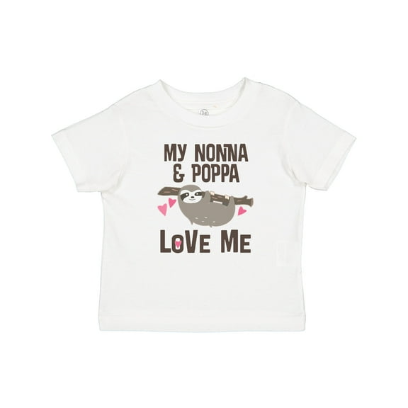 Inktastic Nonna and Poppa Granddaughter Sloth Girls Baby T-Shirt