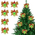 thumbnail image 2 of PuSpu Christmas Christmas Bow Decorations With Christmas Hat Green Bow Christmas Gifts, 2 of 8