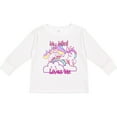 thumbnail image 3 of Inktastic My Mimi Loves Me Unicorn Girls Long Sleeve Toddler T-Shirt, 3 of 5