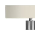 thumbnail image 3 of Monarch Specialties Lighting, 28"h, Table Lamp, Nickel Metal, Ivory / Cream Shade, Contemporary, 3 of 6