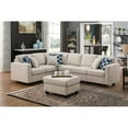 thumbnail image 2 of Six Seat Fabric Reversible Modular Sectional Sofa with Ottoman-Beige, 2 of 8